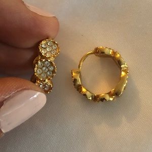 Kate Spade Gatsby Dot Huggies - Yellow Gold